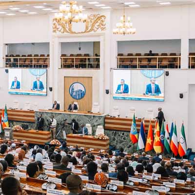 Legislators in a parliamentary chamber